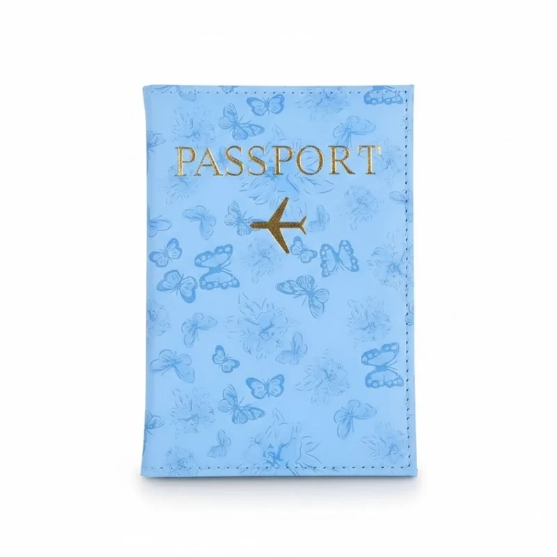 Protège passeport motif papillons